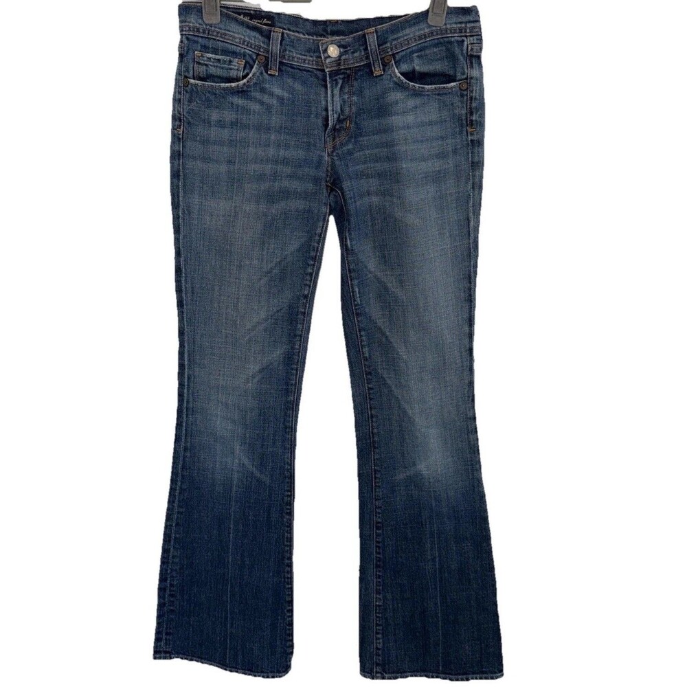 Citizens of Humanity Flare Stretch USA Y2K 90s Sz 28 Blue Ingrid Wimbledon #144